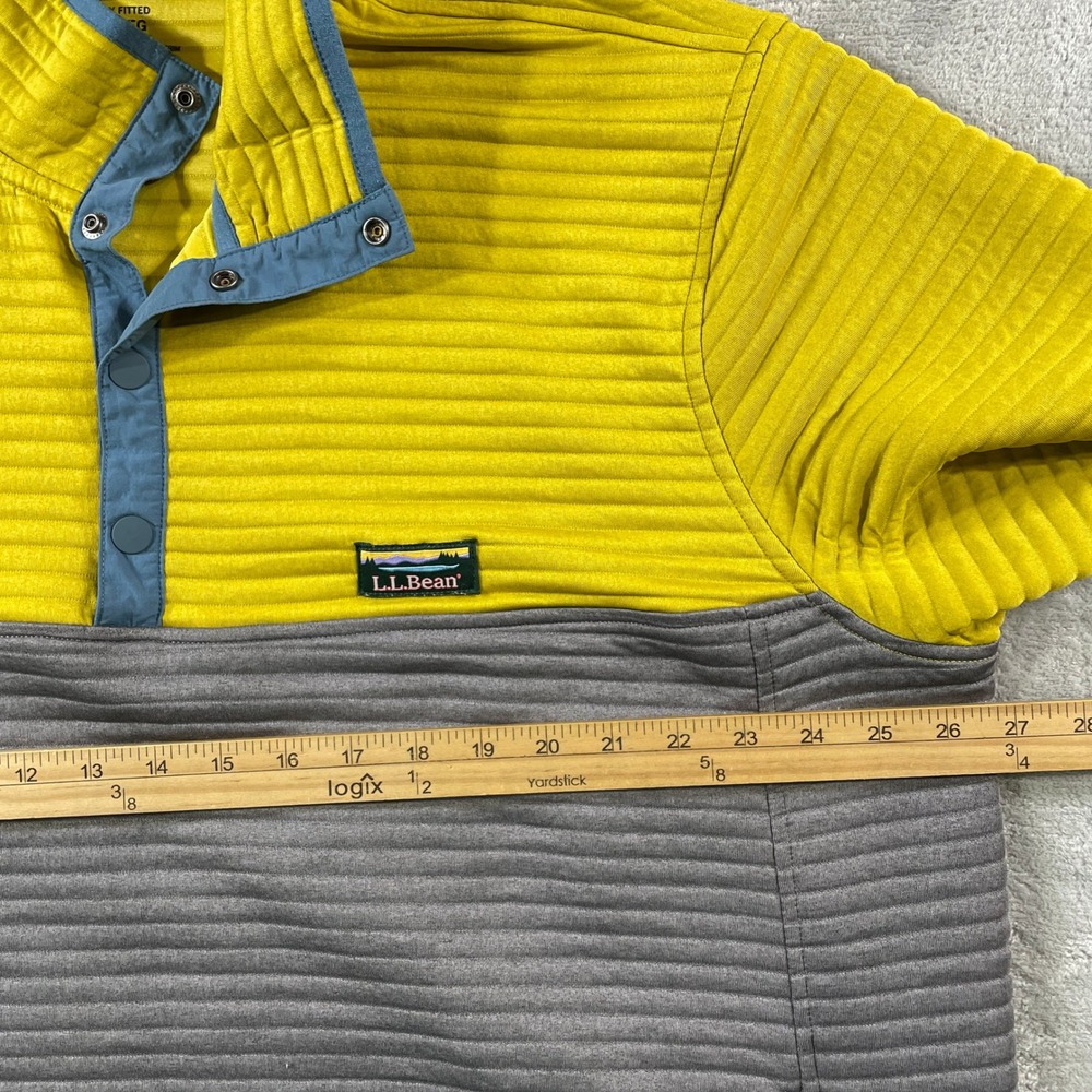 LL Bean Airlight Pullover Jacket Mens XXL Colorblock Ribbed Quilted Snap Outdoor - Picture 4 of 10